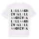 White t-shirt med Lilla Agnevik ordlek t-shirt