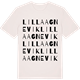 Vintage White t-shirt med Lilla Agnevik ordlek t-shirt