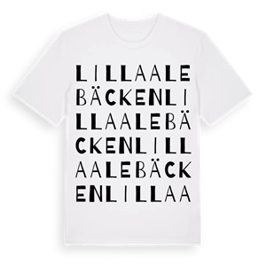 Lilla Alebäcken ordlek t-shirt – ekologisk bomull t-shirt från Pinshirt