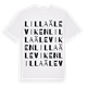 White t-shirt med Lilla Äleviken ordlek t-shirt