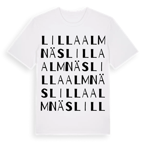 Lilla Almnäs ordlek t-shirt – ekologisk bomull t-shirt från Pinshirt