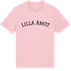 Pink Cotton t-shirt med Lilla Åmot böjd t-shirt