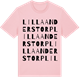 Pink Cotton t-shirt med Lilla Anderstorp ordlek t-shirt