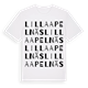 White t-shirt med Lilla Apelnäs ordlek t-shirt