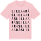 Pink Cotton t-shirt med Lilla Arås ordlek t-shirt