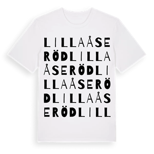 Lilla Åseröd ordlek t-shirt – ekologisk bomull t-shirt från Pinshirt