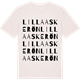 Vintage White t-shirt med Lilla Askerön ordlek t-shirt
