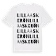 White t-shirt med Lilla Askerön ordlek t-shirt