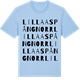 Blue Soul t-shirt med Lilla Aspång norr ordlek t-shirt