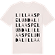 Vintage White t-shirt med Lilla Aspelunda ordlek t-shirt