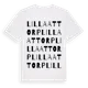 White t-shirt med Lilla Attorp ordlek t-shirt