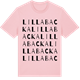 Pink Cotton t-shirt med Lilla Backa ordlek t-shirt