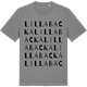 Mid Heather Gray t-shirt med Lilla Backa ordlek t-shirt