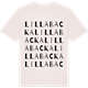 Vintage White t-shirt med Lilla Backa ordlek t-shirt