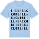 Blue Soul t-shirt med Lilla Backor ordlek t-shirt