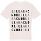 Vintage White t-shirt med Lilla Backor ordlek t-shirt