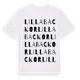 White t-shirt med Lilla Backor ordlek t-shirt