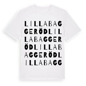 Lilla Baggeröd ordlek t-shirt – ekologisk bomull t-shirt från Pinshirt
