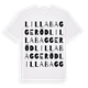 Lilla Baggeröd ordlek t-shirt