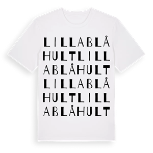 Lilla Blåhult ordlek t-shirt – ekologisk bomull t-shirt från Pinshirt