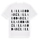 White t-shirt med Lilla Bodane ordlek t-shirt
