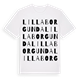 Lilla Borgunda ordlek t-shirt