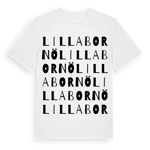 Lilla Bornö ordlek t-shirt – ekologisk bomull t-shirt från Pinshirt