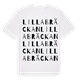 White t-shirt med Lilla Bräckan ordlek t-shirt
