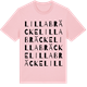 Pink Cotton t-shirt med Lilla Bräcke ordlek t-shirt