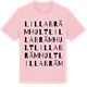 Pink Cotton t-shirt med Lilla Brämhult ordlek t-shirt