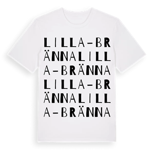 Lilla-Bränna ordlek t-shirt – ekologisk bomull t-shirt från Pinshirt