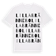 White t-shirt med Lilla Brännebo ordlek t-shirt