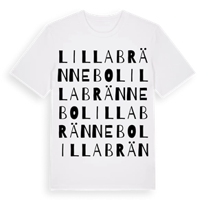 Lilla Brännebo ordlek t-shirt – ekologisk bomull t-shirt från Pinshirt