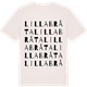 Vintage White t-shirt med Lilla Bråta ordlek t-shirt