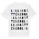 White t-shirt med Lilla Brätteberg ordlek t-shirt