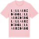 Pink Cotton t-shirt med Lilla Bredäng ordlek t-shirt