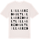 Vintage White t-shirt med Lilla Bredhult ordlek t-shirt