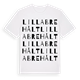 White t-shirt med Lilla Brehålt ordlek t-shirt