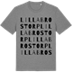 Mid Heather Gray t-shirt med Lilla Brostorp ordlek t-shirt