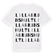 White t-shirt med Lilla Brunshult ordlek t-shirt