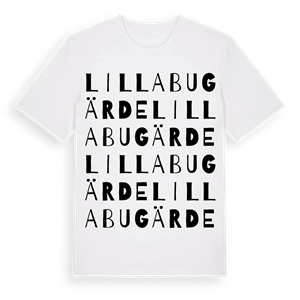 Lilla Bugärde ordlek t-shirt – ekologisk bomull t-shirt från Pinshirt