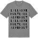 Mid Heather Gray t-shirt med Lilla Byrhult ordlek t-shirt