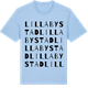 Blue Soul t-shirt med Lilla Bystad ordlek t-shirt