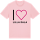 Pink Cotton t-shirt med Jag älskar Lilla Dala t-shirt stort tryck