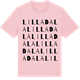 Pink Cotton t-shirt med Lilla Dala ordlek t-shirt