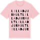 Pink Cotton t-shirt med Lilla Djurhult ordlek t-shirt