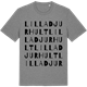 Mid Heather Gray t-shirt med Lilla Djurhult ordlek t-shirt