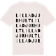 Vintage White t-shirt med Lilla Djurhult ordlek t-shirt