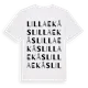 White t-shirt med Lilla Ekås ordlek t-shirt