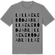 Mid Heather Gray t-shirt med Lilla Ekerödjan ordlek t-shirt
